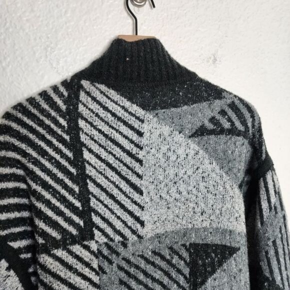 Prana Celandie Reversible Sweater Women's Size Medium/Large Black Gray - Picture 4 of 6